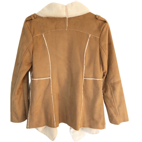 Shearling Jacket with Open Drape - Size Small - Picture 2 of 7